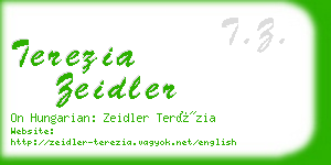 terezia zeidler business card